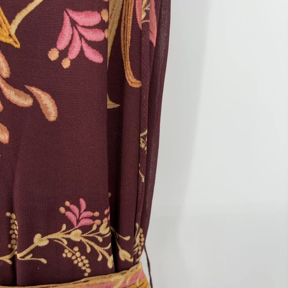FARM Rio Sleeveless in Burgundy Floral Dress - Picture 4 of 5